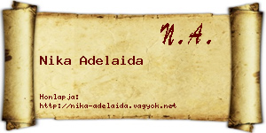 Nika Adelaida névjegykártya
